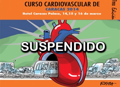 Cartel del Curso Cardiovascular suspendido en el pasado mes de marzo.