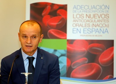 El Dr. José Ramón González-Juanatey, en la presentación del informe de Daiichi-Sankyo.