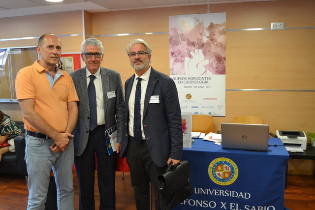 Enrique González, director médico de IdemmFarma; Luis Rodríguez Padial, codirector del CardioForo, y Alejandro Berenguel, investigador principal de @tendidos.